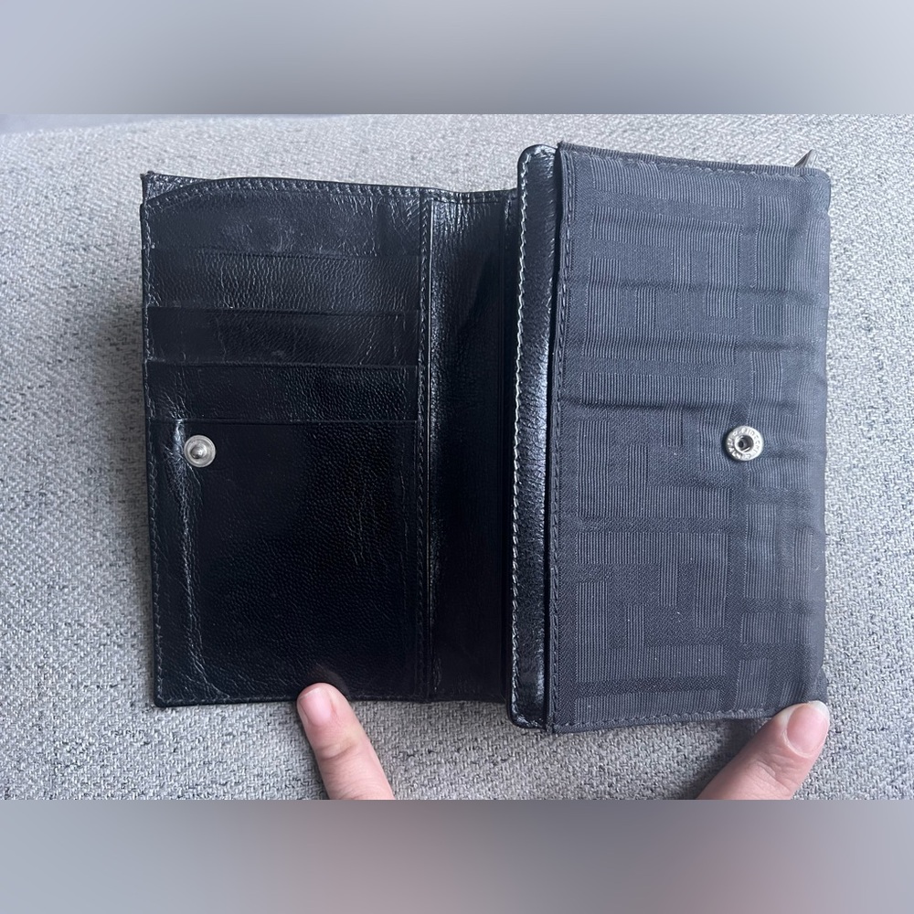 Fendi Black Zucca Compact bifold wallet - Picture 4 of 10